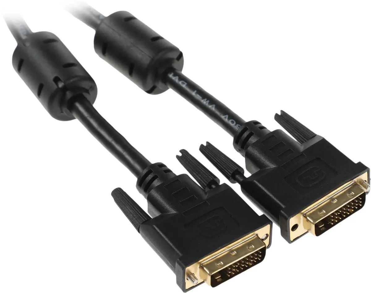 картинка Кабель Ningbo DVI-D - DVI-D ферр.кольца 3м черный от магазина бытовой техники и электроники «Тантал»