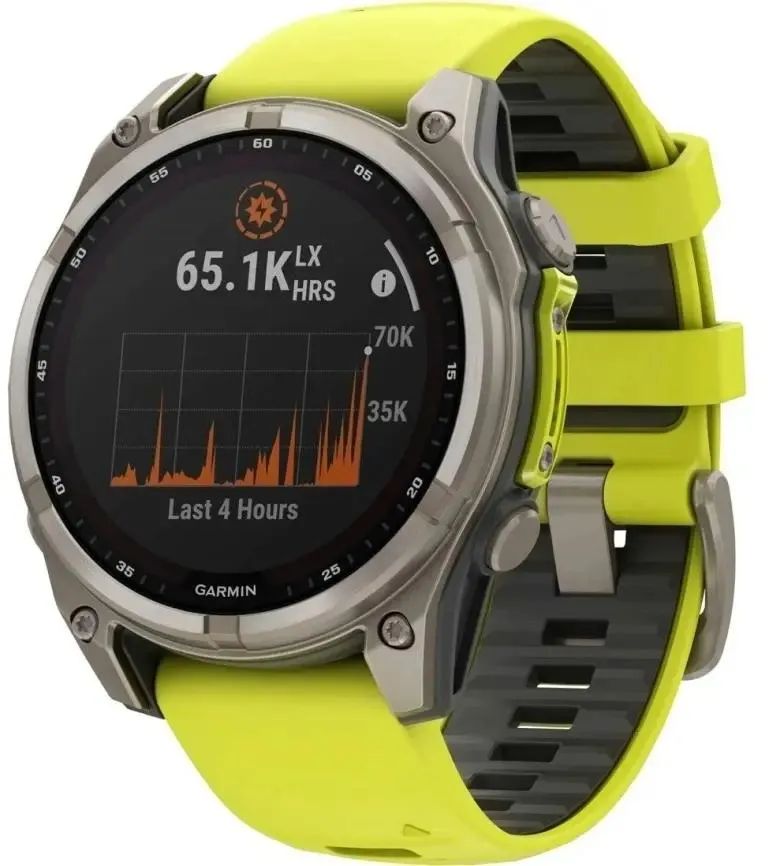 картинка Смарт-часы Garmin Fenix 8 Solar 1.4" 125-208мм серебристый/желтый (010-02907-21) от магазина бытовой техники и электроники «Тантал»