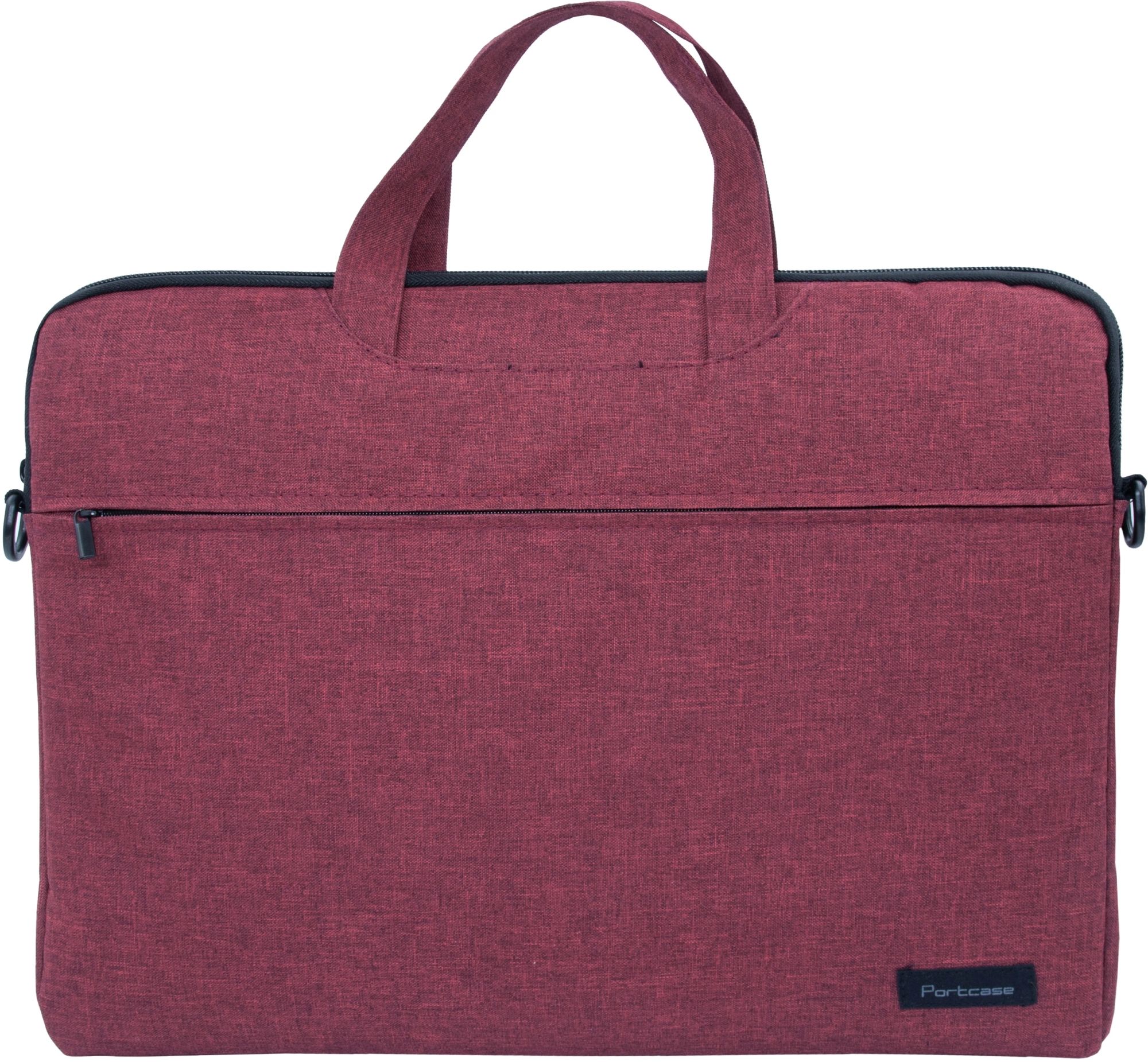 картинка Сумка для ноутбука 15.6" Portcase KCB-165 Bordo бордовый нейлон/полиэстер от магазина бытовой техники и электроники «Тантал»