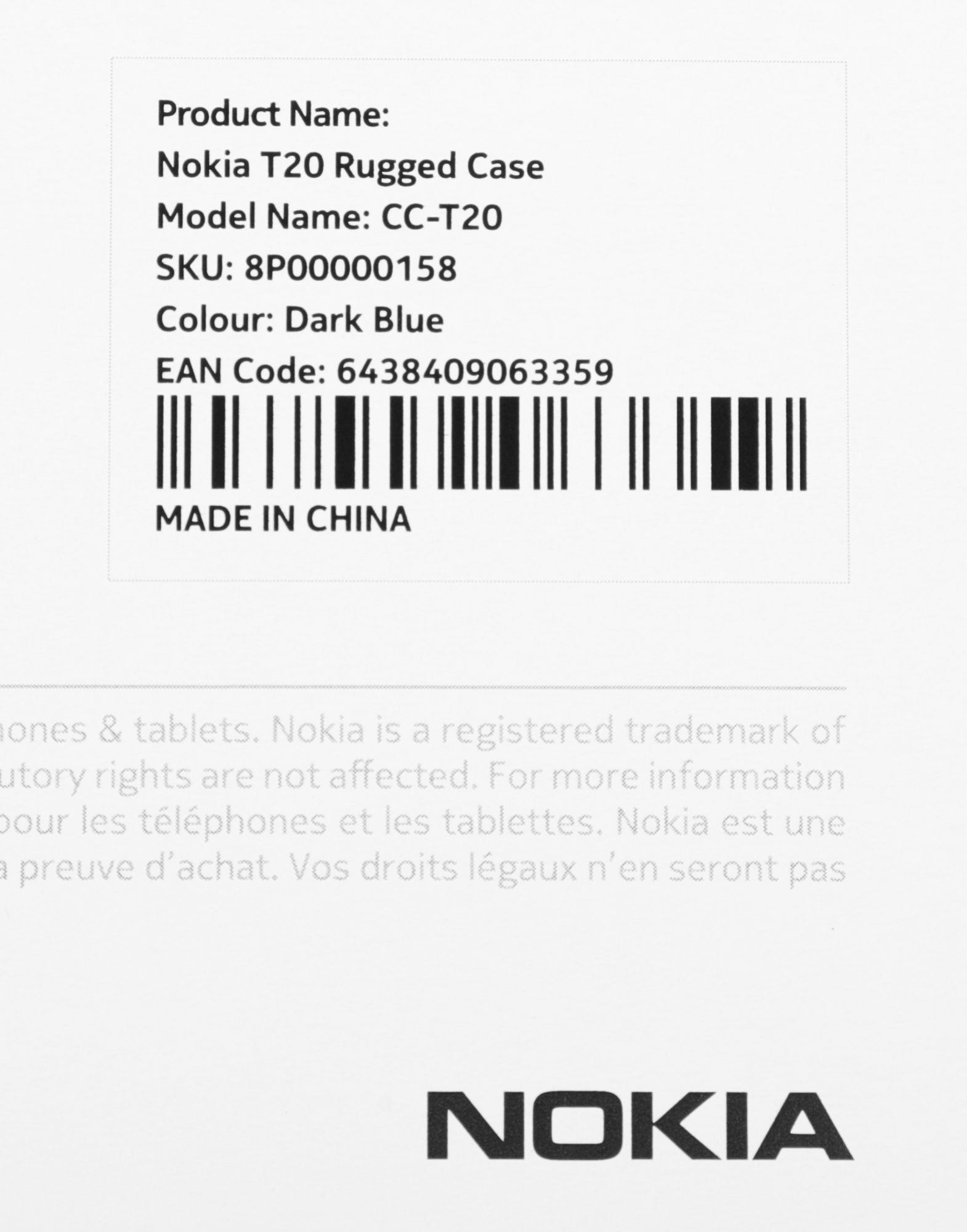 картинка Чехол Nokia для Nokia T20 Rugged Case полиуретан синий (8P00000158) от магазина бытовой техники и электроники «Тантал»