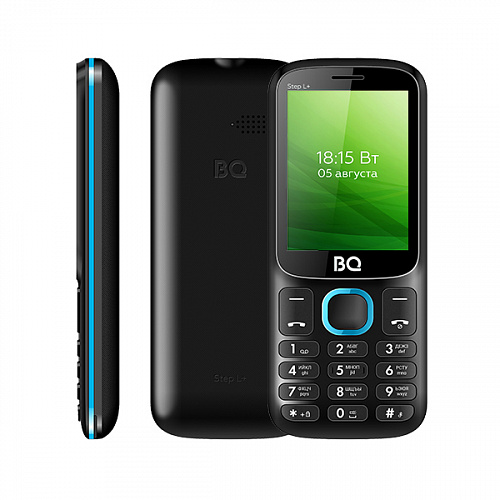 картинка Мобильный телефон BQ 2440 Step L+ Black+Blue от магазина бытовой техники и электроники «Тантал»