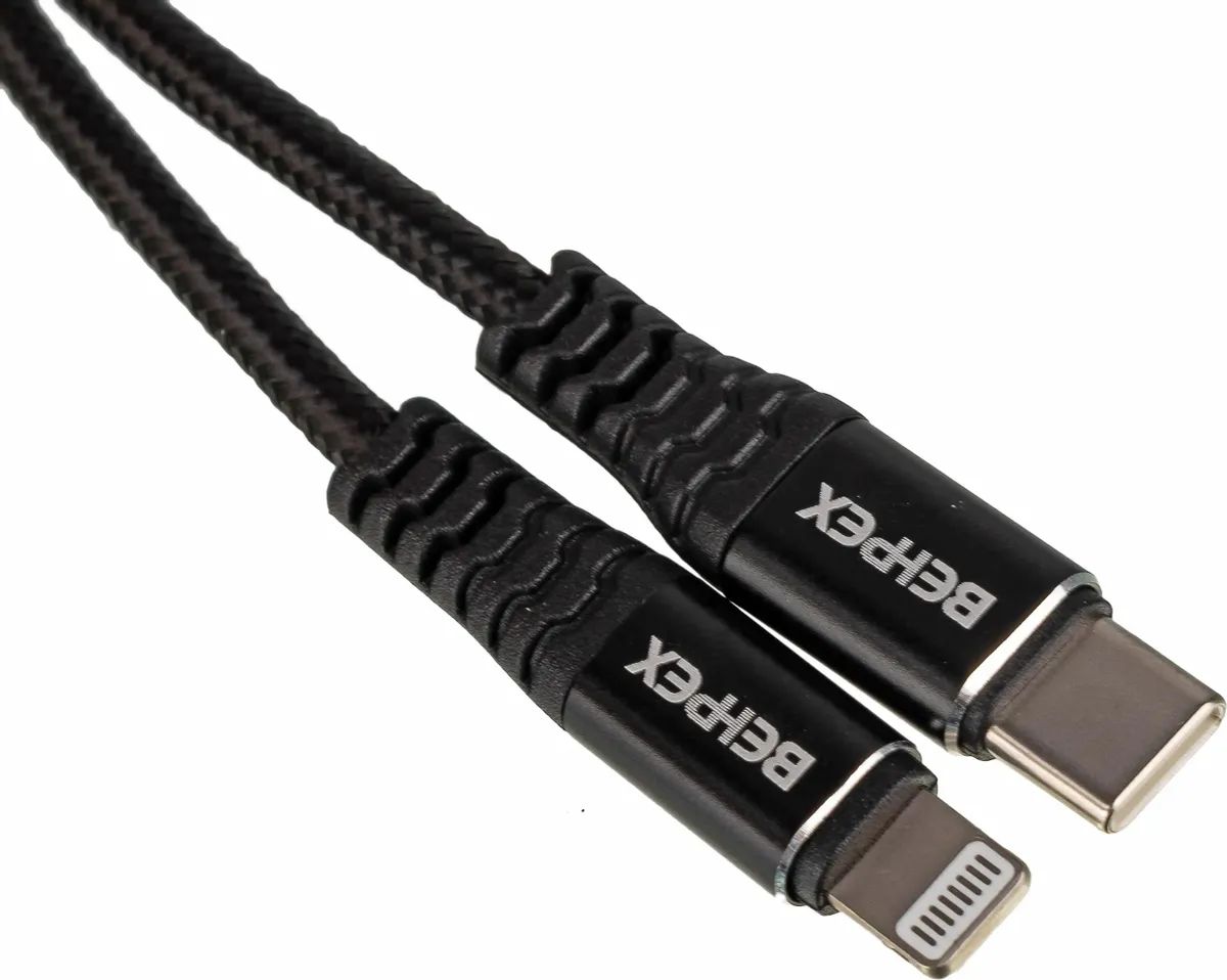 картинка Кабель Behpex PD quick charge USB Type-C(m) - Lightning(m) 2м черный от магазина бытовой техники и электроники «Тантал»