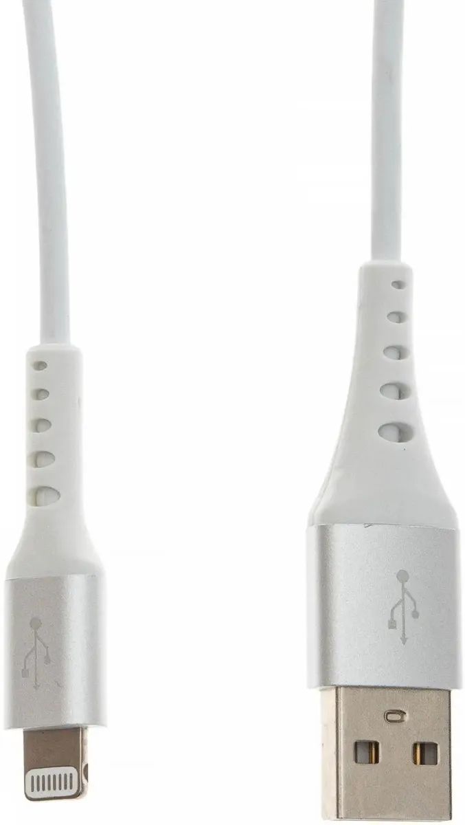 картинка Кабель Cactus USB A(m) - Lightning(m) 0.8м белый (CS-LG.USB.A-0.8) от магазина бытовой техники и электроники «Тантал»