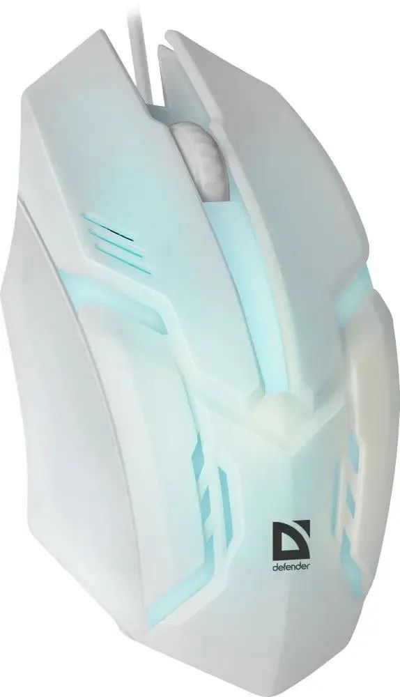 картинка Мышь проводная Defender Cyber MB-560L белый игровая 1600dpi LED (52561) от магазина бытовой техники и электроники «Тантал»