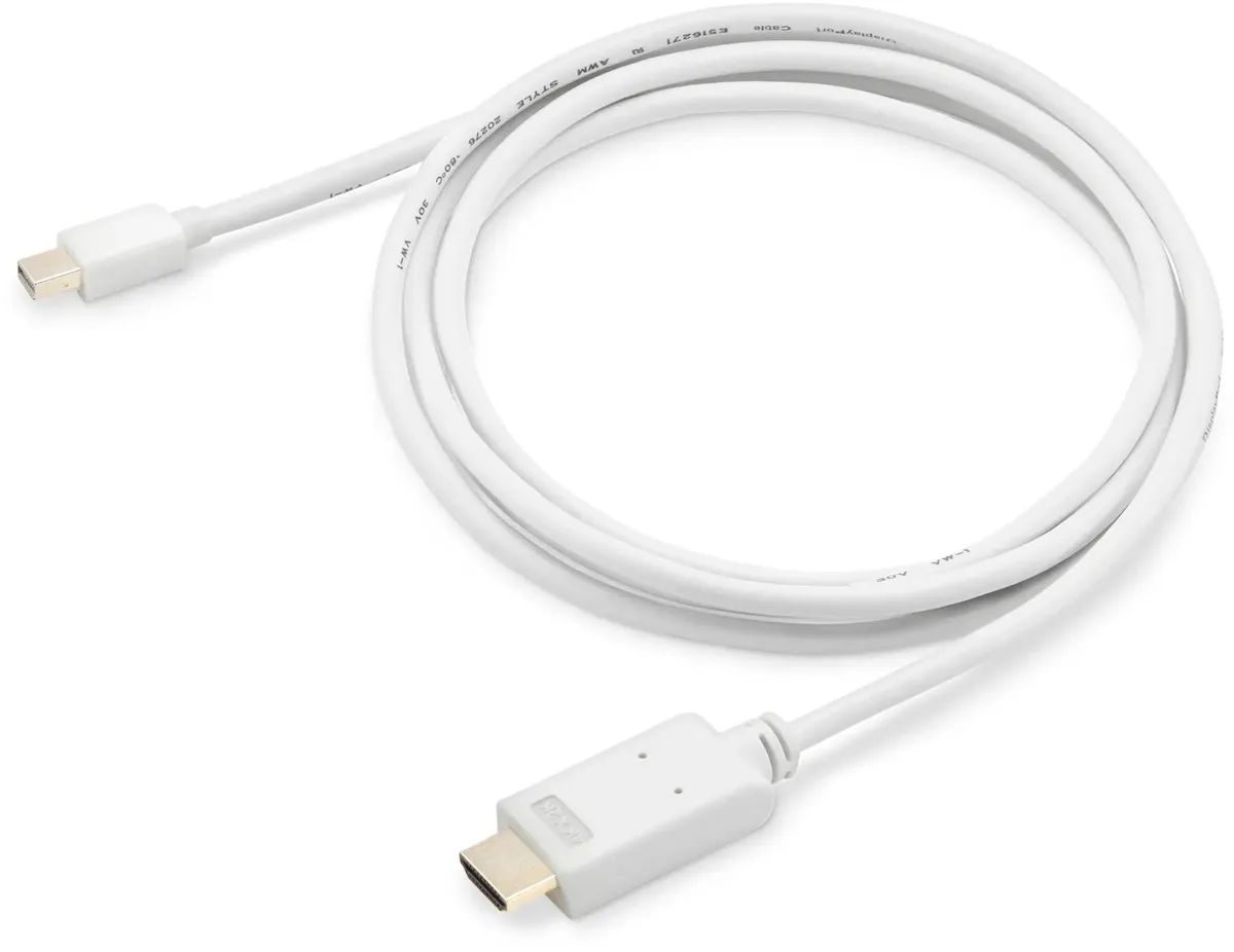 картинка Кабель-переходник Buro mini DisplayPort - HDMI позолоч.конт. 2м белый (BHP MDPP-HDMI-2) от магазина бытовой техники и электроники «Тантал»