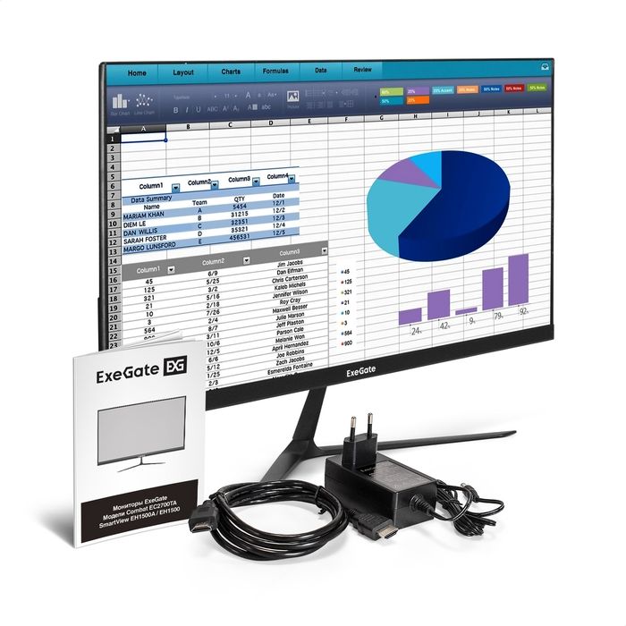 картинка Монитор 24.5" ExeGate SmartView EH1500 черный IPS 1920x1080 75Гц (EX297309RUS) от магазина бытовой техники и электроники «Тантал»