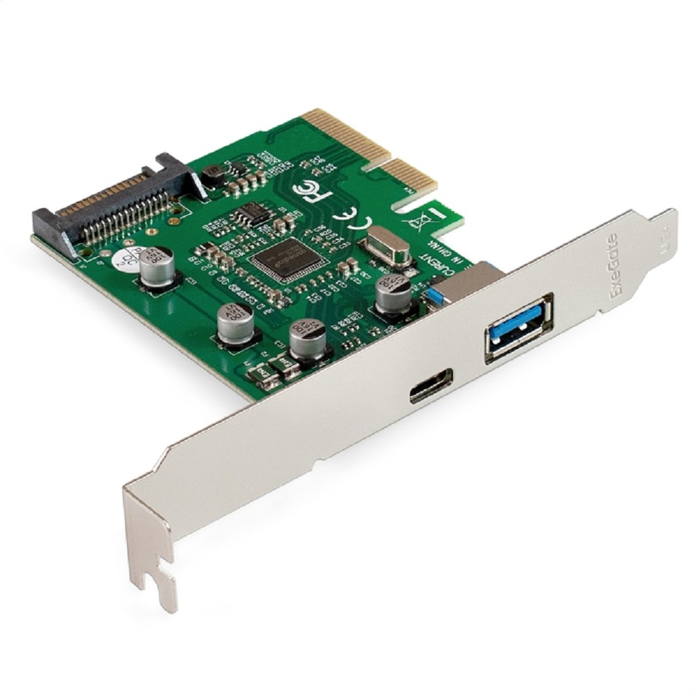 картинка Контроллер ExeGate EXE-320-1A1C 10Gbps (PCI-E x4 v3.0, USB3.2 Gen2 1xType-A + 1xType-C ext., SuperSpeed+ скорость до 10 Гбит/с, разъем доп.питания, A от магазина бытовой техники и электроники «Тантал»