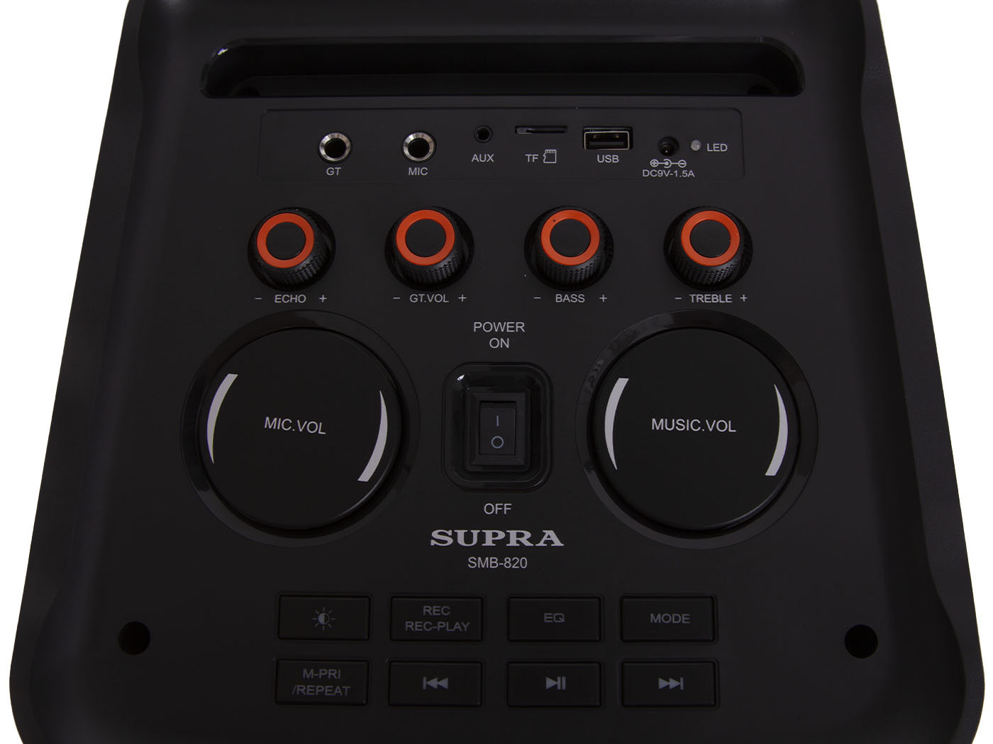 картинка Минисистема Supra SMB-820 черный 70Вт FM USB BT SD 4000мАч от магазина бытовой техники и электроники «Тантал»