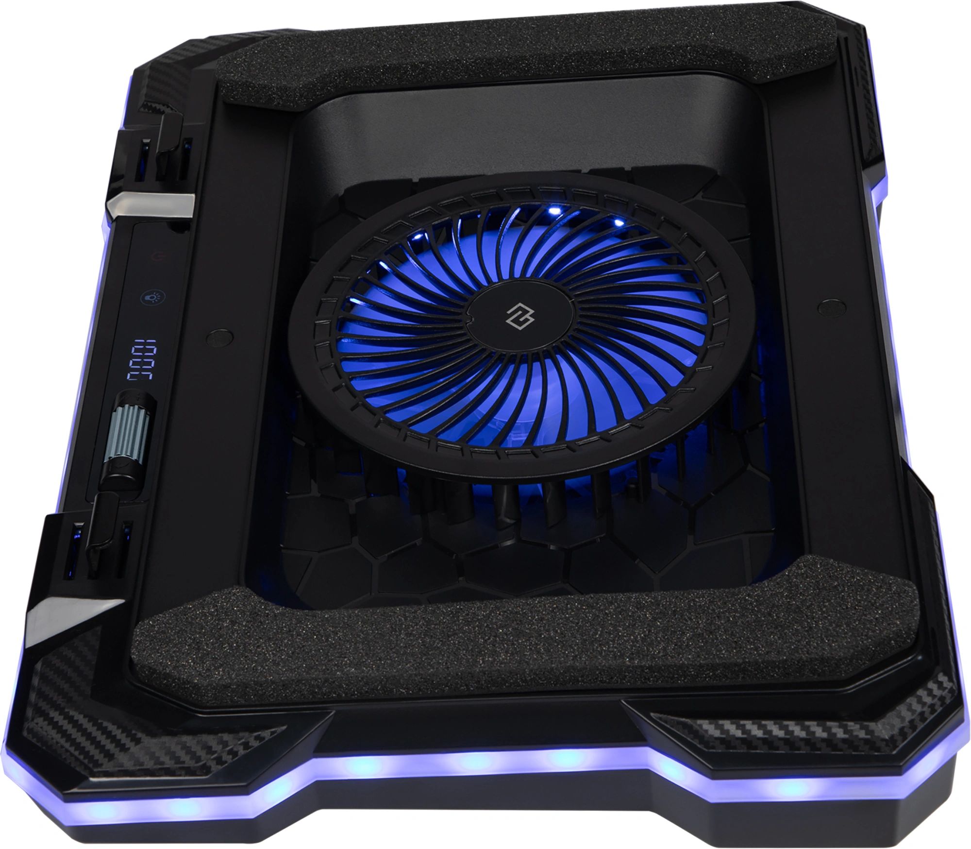 картинка Подставка для ноутбука Digma D-NCP190-1x100RGB 19" 428x316x58мм 52дБ 2xUSB 1x 140ммFAN 1280г Fan-control металл/пластик черный от магазина бытовой техники и электроники «Тантал»