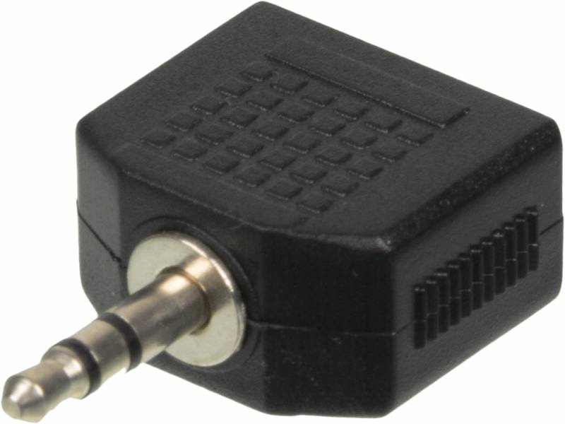 картинка Переходник Ningbo 2xJack 3.5(f) - Jack 3.5 черный (JAAA095-B) от магазина бытовой техники и электроники «Тантал»