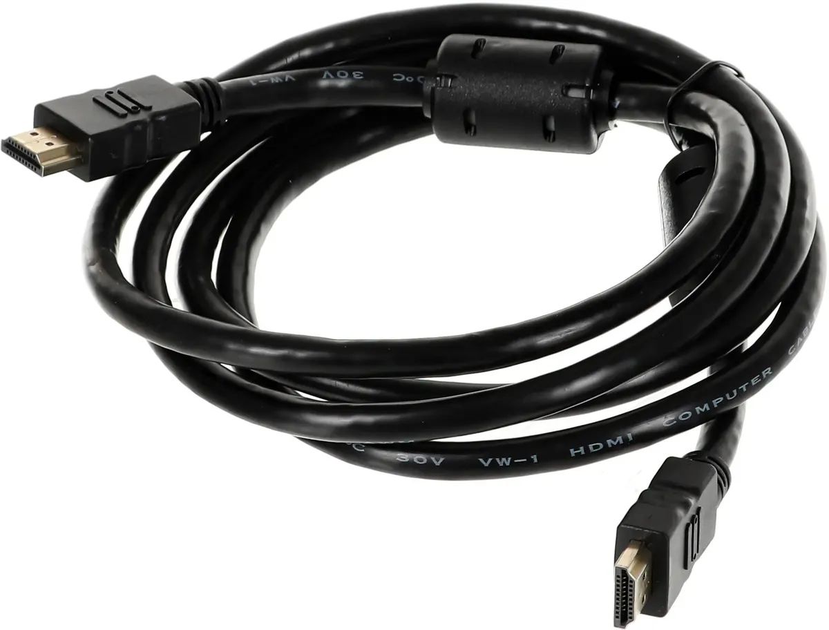картинка Кабель Ningbo HDMI - HDMI ферр.кольца 1.8м черный (HDMI-1.8M-MG(VER1.4)) от магазина бытовой техники и электроники «Тантал»