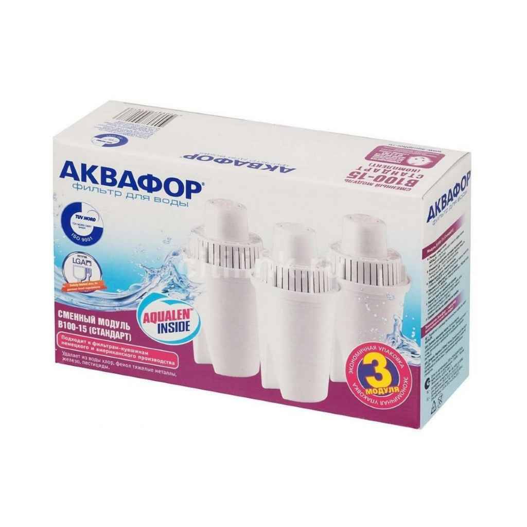 картинка Комплект картриджей Аквафор B15 (В100-15) для кувшинов ресурс:170л (упак.:3шт) от магазина бытовой техники и электроники «Тантал»
