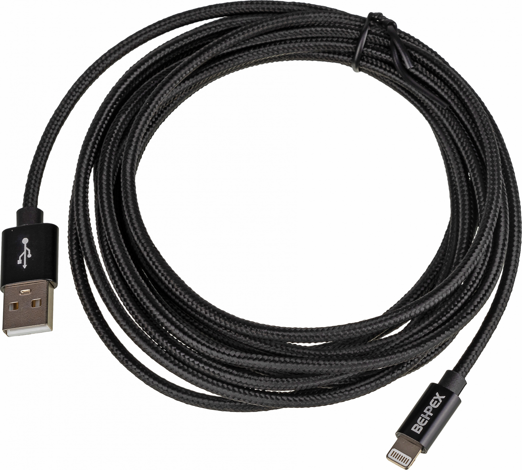 картинка Кабель USB (m)-Lightning (m) 3м черный от магазина бытовой техники и электроники «Тантал»