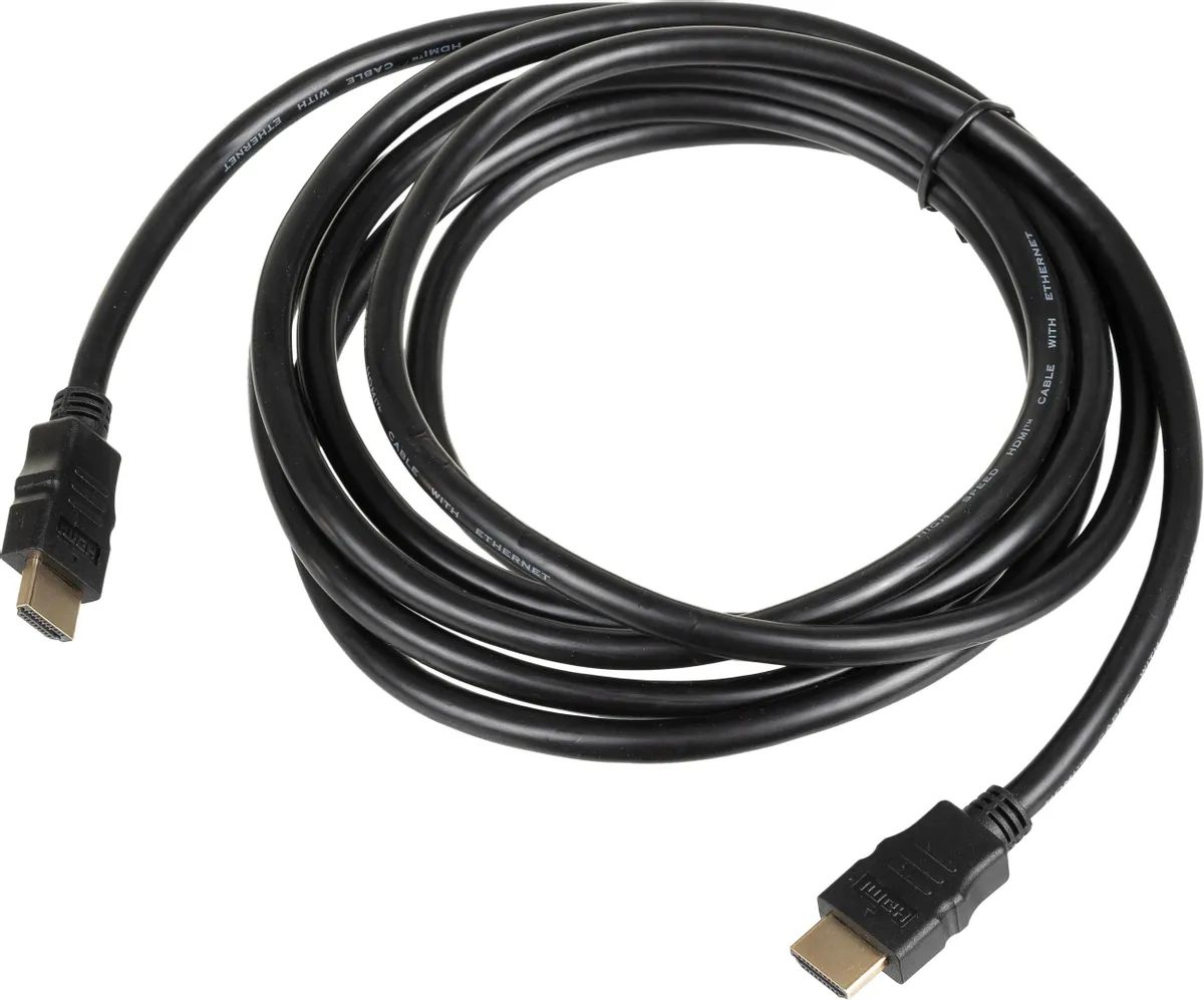 картинка Кабель HDMI - HDMI 3м черный (1497547) от магазина бытовой техники и электроники «Тантал»