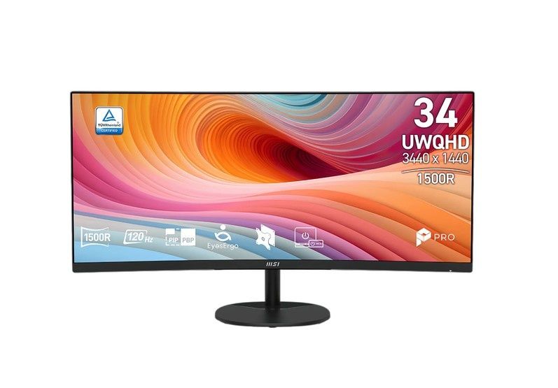 картинка Монитор 34" MSI PRO MP341CQ E12 1500R черный VA 21:9 3440x1440 120Гц (9S6-3PB2CT-212) от магазина бытовой техники и электроники «Тантал»