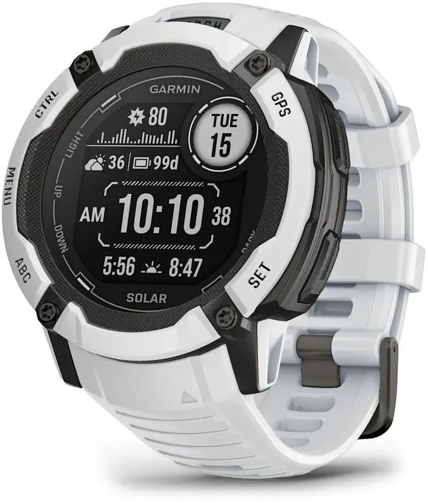 картинка Смарт-часы Garmin Instinct 2X Solar 1" регулируемый белый/черный (010-02805-04) от магазина бытовой техники и электроники «Тантал»