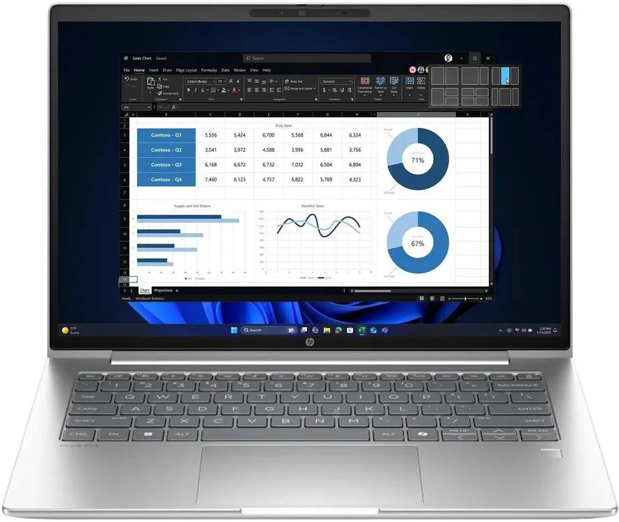 картинка Ноутбук 14" HP ProBook 4 G1i серебристый i5-1334U 16GB/512GB IrisXeGr W11Pro (BX7Y0AT) от магазина бытовой техники и электроники «Тантал»