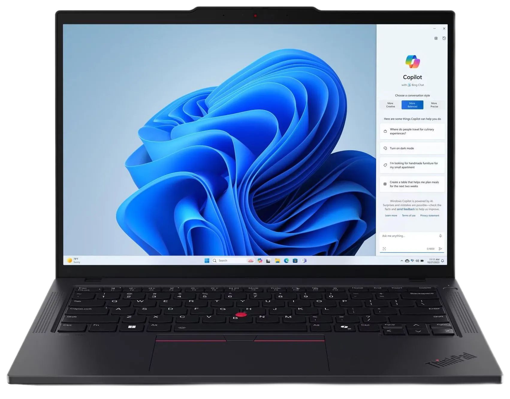 картинка Ноутбук 14" Lenovo ThinkPad T14 G5 черный Touch R7 PRO 8840U 32GB/512GB Radeon 780M W11Pro (21MC004YUS) от магазина бытовой техники и электроники «Тантал»