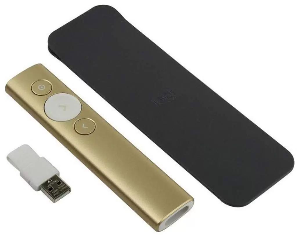 картинка Презентер Logitech PRESENTER SPOTLIGHT GOLD R-R0011 от магазина бытовой техники и электроники «Тантал»