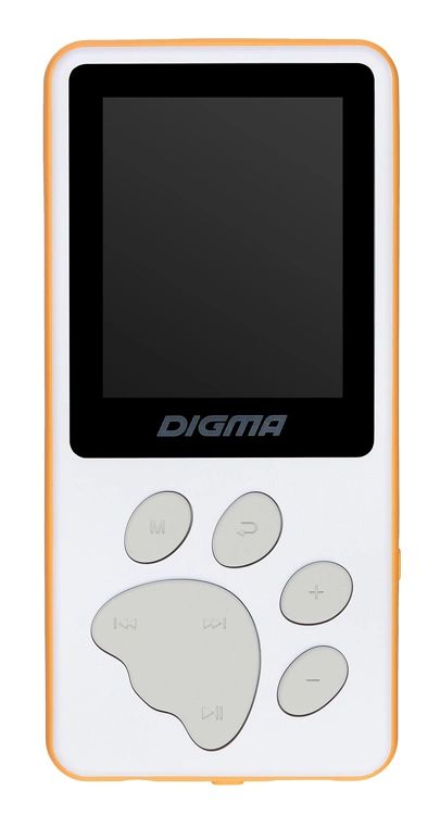 картинка Плеер Hi-Fi Flash Digma S4 8Gb белый/оранжевый/1.8"/FM/microSDHC от магазина бытовой техники и электроники «Тантал»
