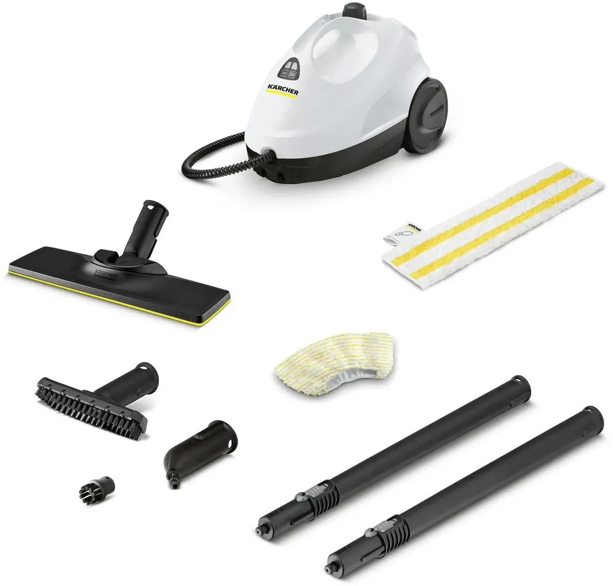 картинка Пароочиститель напольный Karcher EasyFix SC 2 1л 1500Вт белый/черный (1.512-600.0) от магазина бытовой техники и электроники «Тантал»