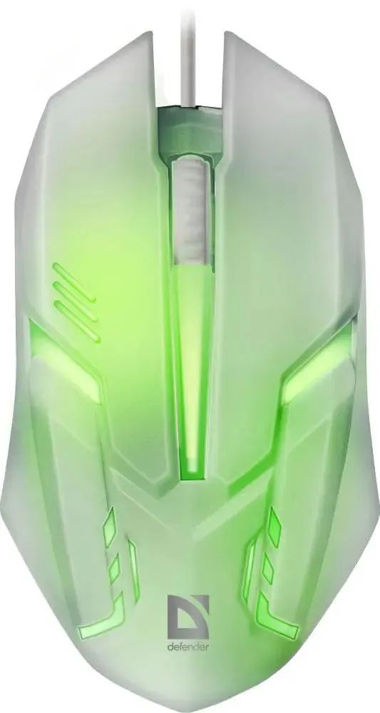 картинка Мышь проводная Defender Cyber MB-560L белый игровая 1600dpi LED (52561) от магазина бытовой техники и электроники «Тантал»