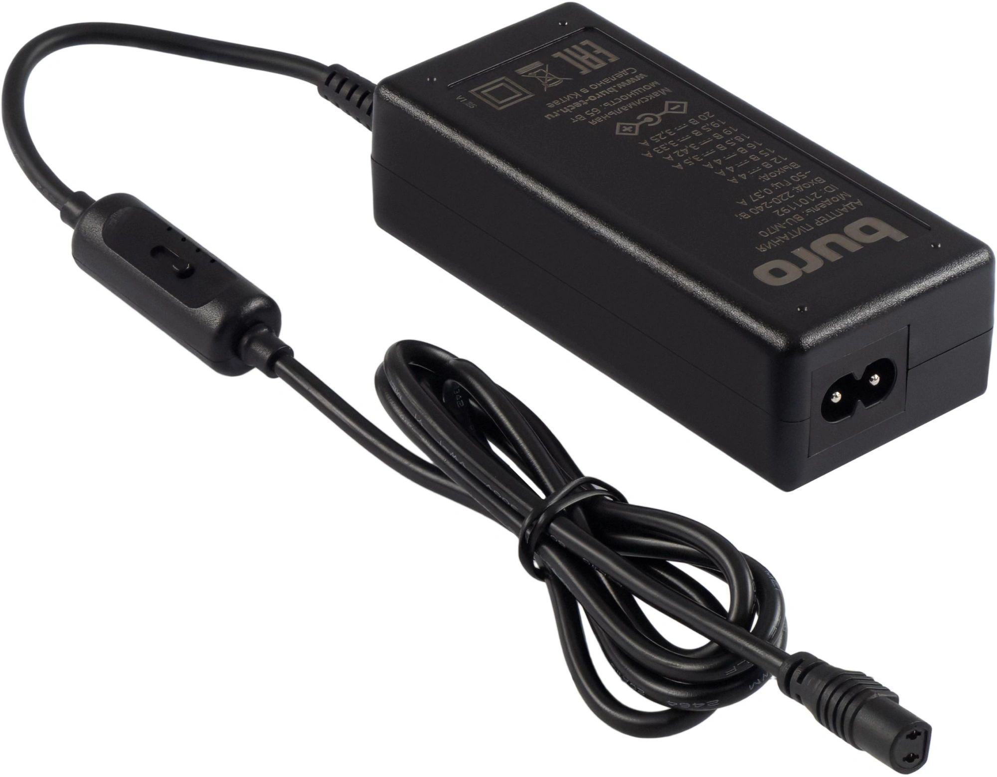 картинка Блок питания Buro BU-M70 ручной 65W 12V-20V 10-коннект. 4A от бытовой электросети от магазина бытовой техники и электроники «Тантал»