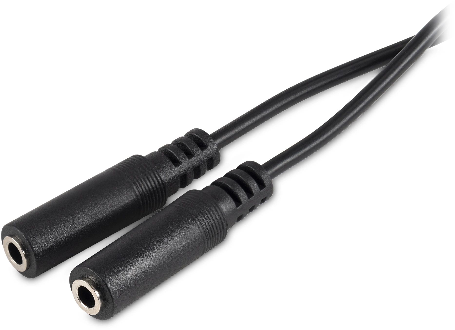картинка Переходник Buro 2xJack 3.5(f) - Jack 3.5 0.2м черный (BU-2XJACK-JACK) от магазина бытовой техники и электроники «Тантал»