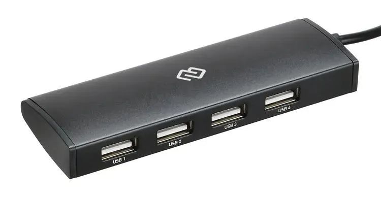 картинка Разветвитель USB-C Digma HUB-4U2.0-UC-B 4порт. черный от магазина бытовой техники и электроники «Тантал»