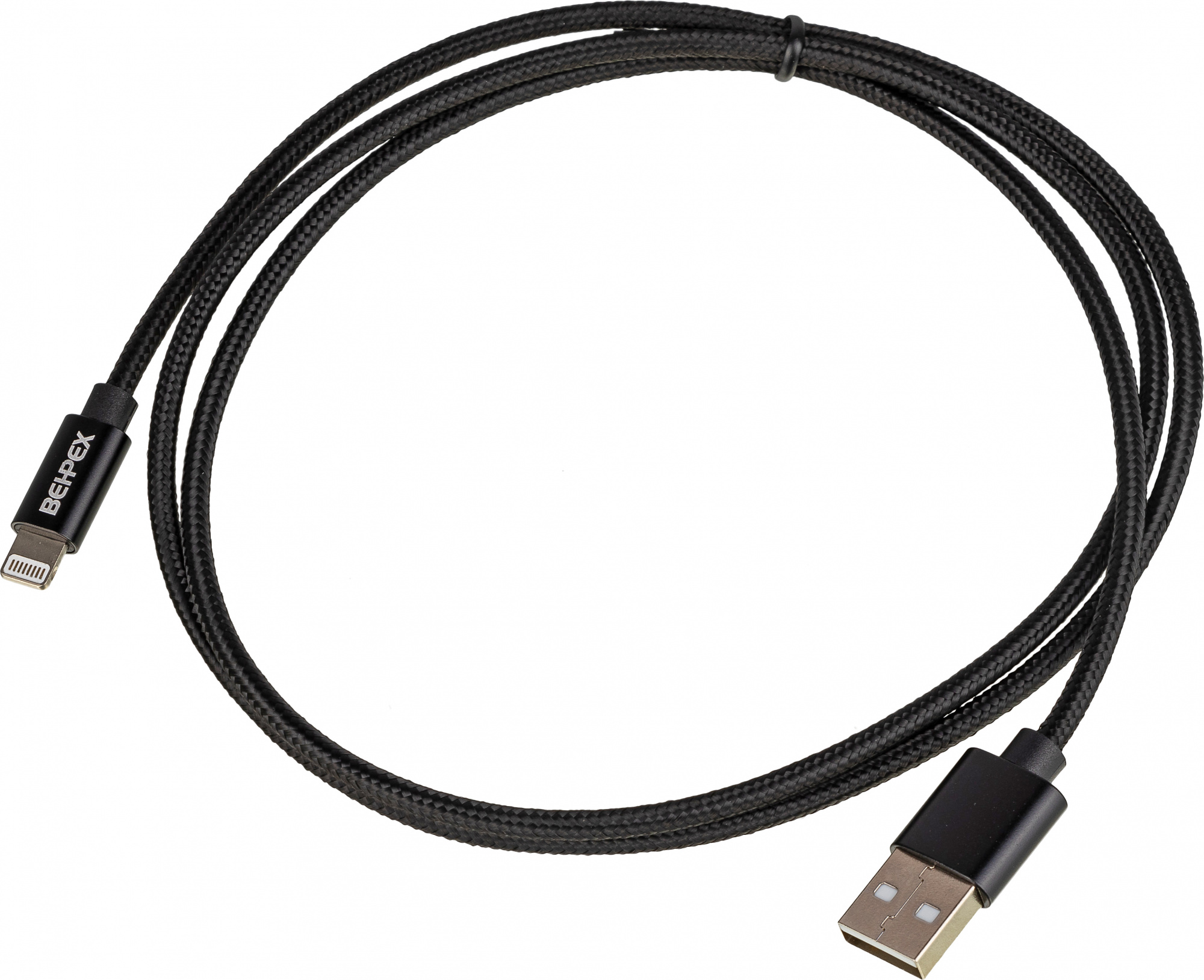 картинка Кабель USB (m)-Lightning (m) 1м черный от магазина бытовой техники и электроники «Тантал»