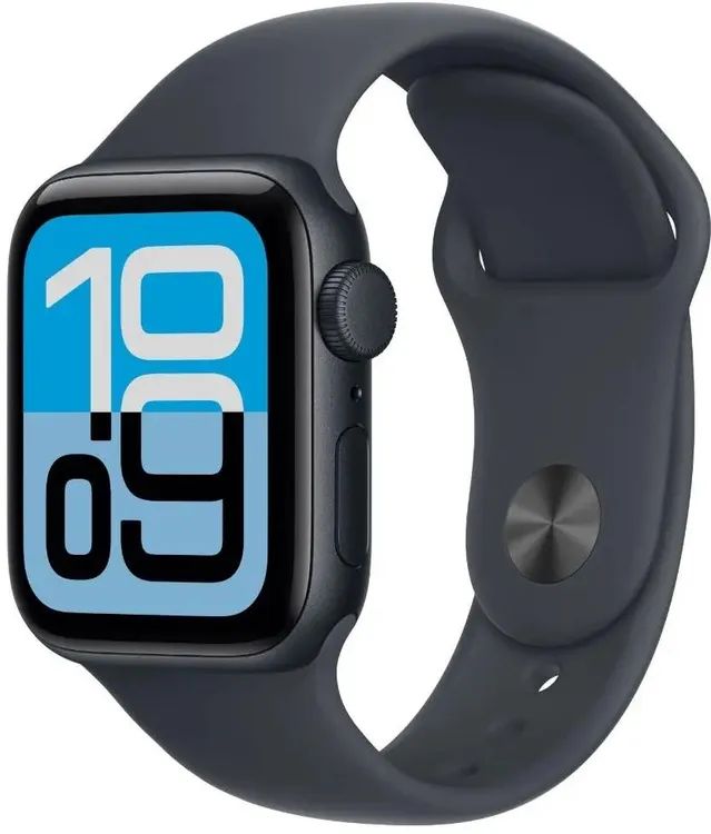 картинка Смарт-часы Apple Watch SE 3 2025 A3325 44мм M/L темная ночь (MEHQ4HN/A) от магазина бытовой техники и электроники «Тантал»