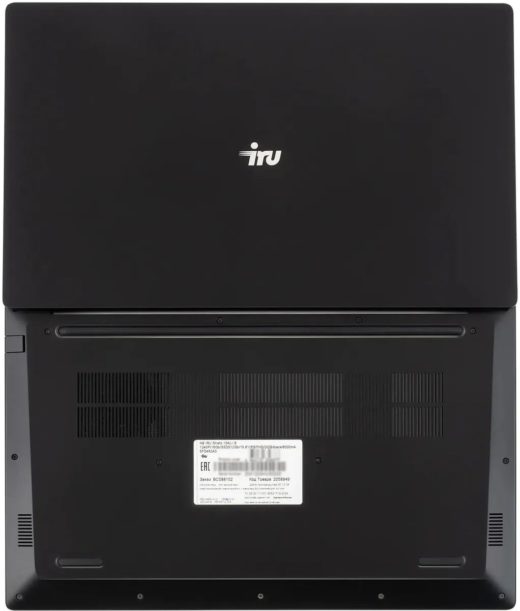 картинка Ноутбук 15.6" IRU Strato 15ALI черный i7-12650H 16Gb/512Gb UHDGr FreeDOS (2084776) от магазина бытовой техники и электроники «Тантал»