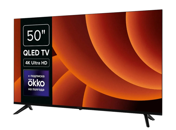 картинка Телевизор QLED 50" Rombica QL50 50MT-UDG54G черный (SMART TV) от магазина бытовой техники и электроники «Тантал»