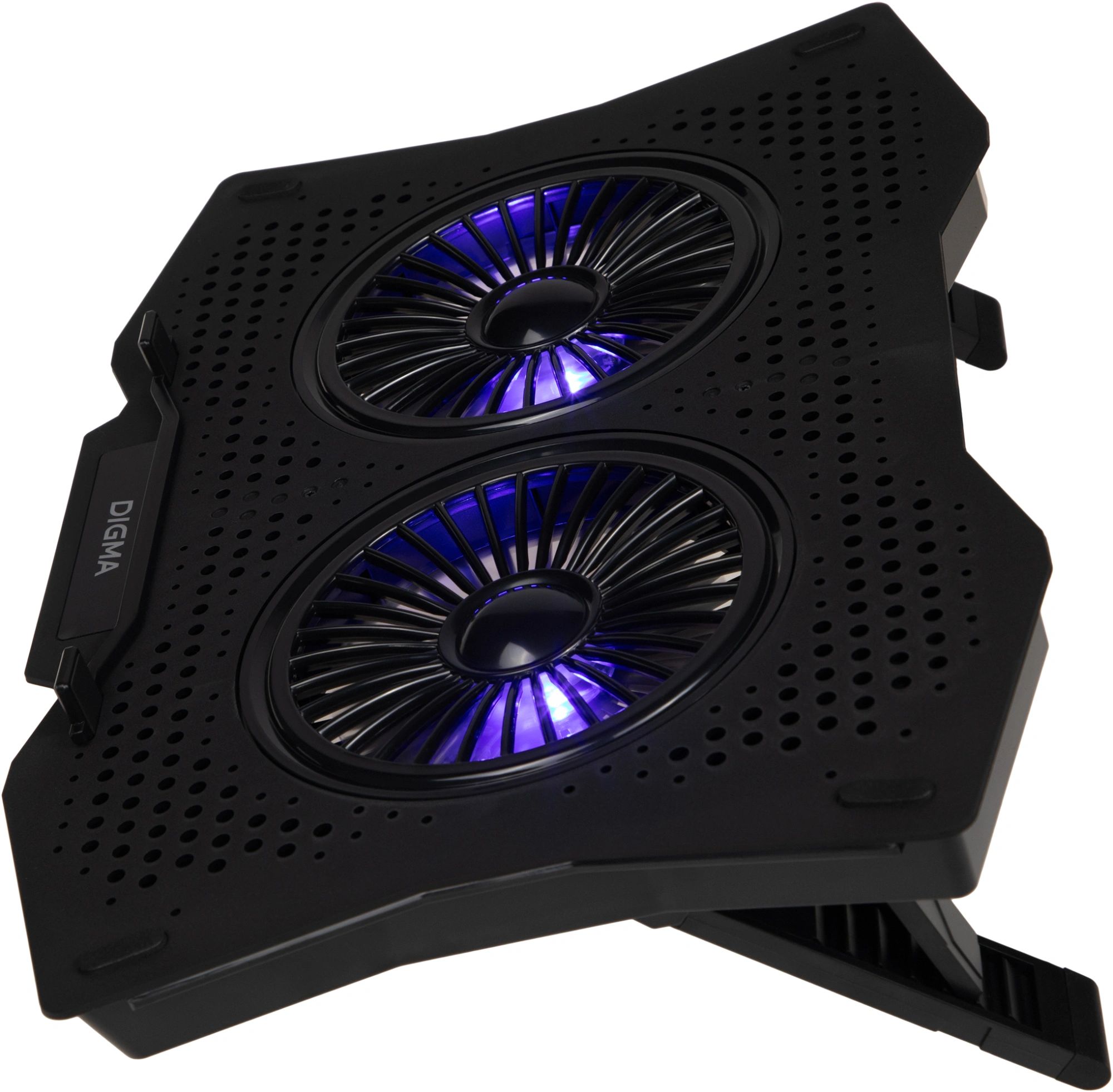 картинка Подставка для ноутбука Digma D-NCP180-2x110 18" 410x280x34мм 20дБ 2xUSB 2x 110ммFAN 700г пластик ABS черный от магазина бытовой техники и электроники «Тантал»