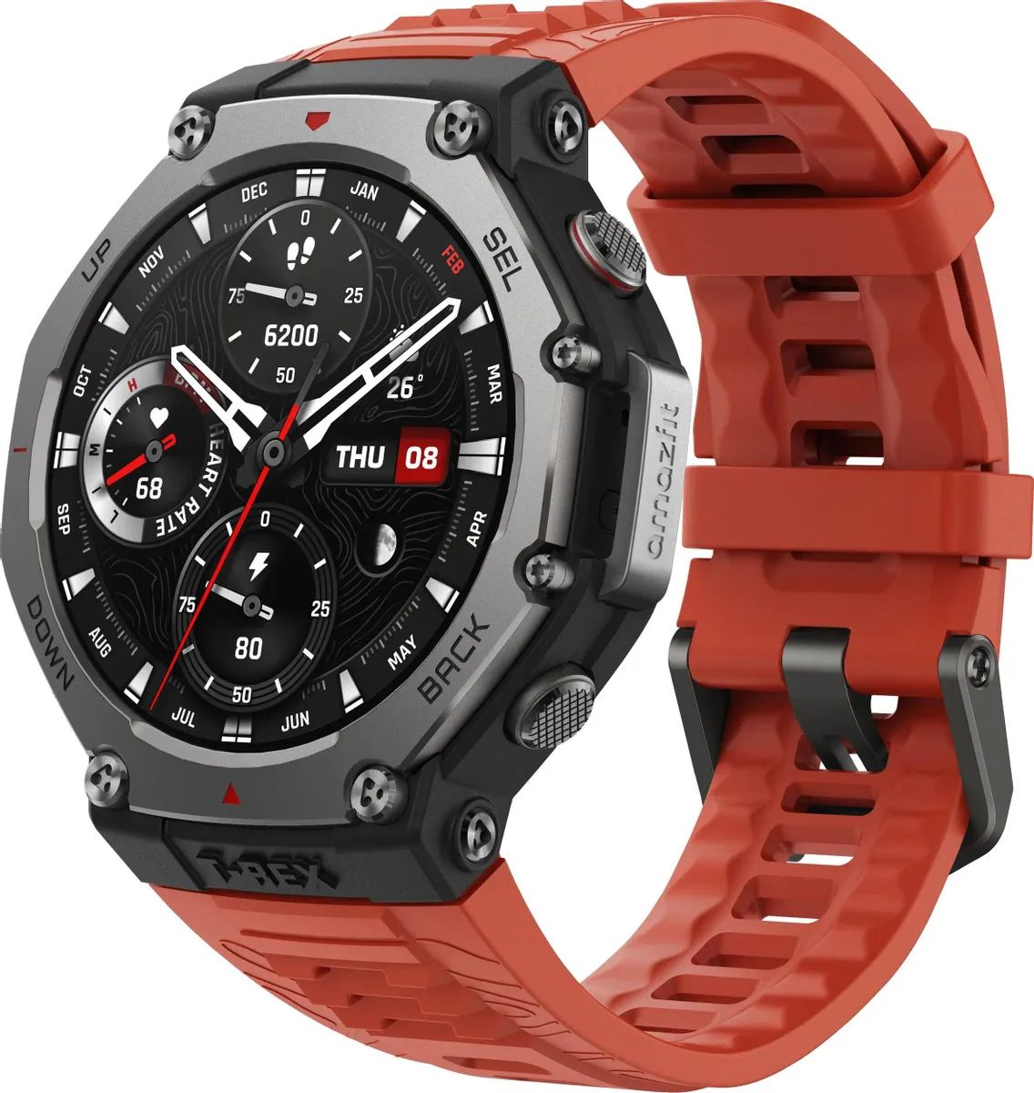 картинка Смарт-часы Amazfit T-Rex 3 A2323 1.5" 145-210мм красный/темно-серый (1746757) от магазина бытовой техники и электроники «Тантал»