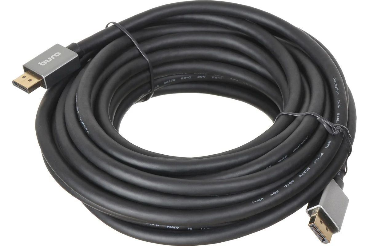 картинка Кабель Buro DisplayPort - DisplayPort 10м черный (BHP-DPP-1.4-10) от магазина бытовой техники и электроники «Тантал»