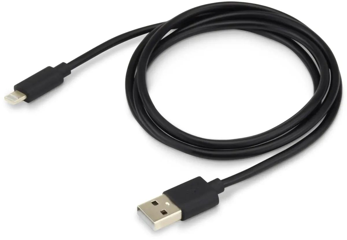 картинка Кабель Buro USB 2.0 Type-A - Lightning 1.2м черный (USB-IP-1.2B2A) от магазина бытовой техники и электроники «Тантал»