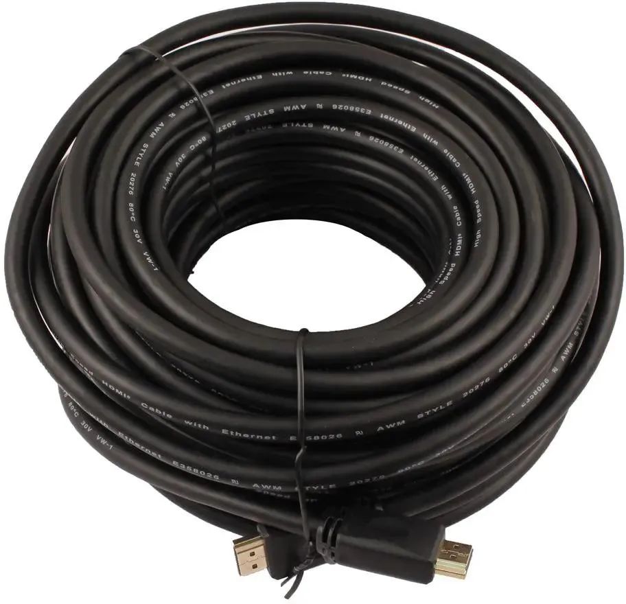 картинка Кабель Lazso HDMI - HDMI 20м черный (WH-111(20M)) от магазина бытовой техники и электроники «Тантал»