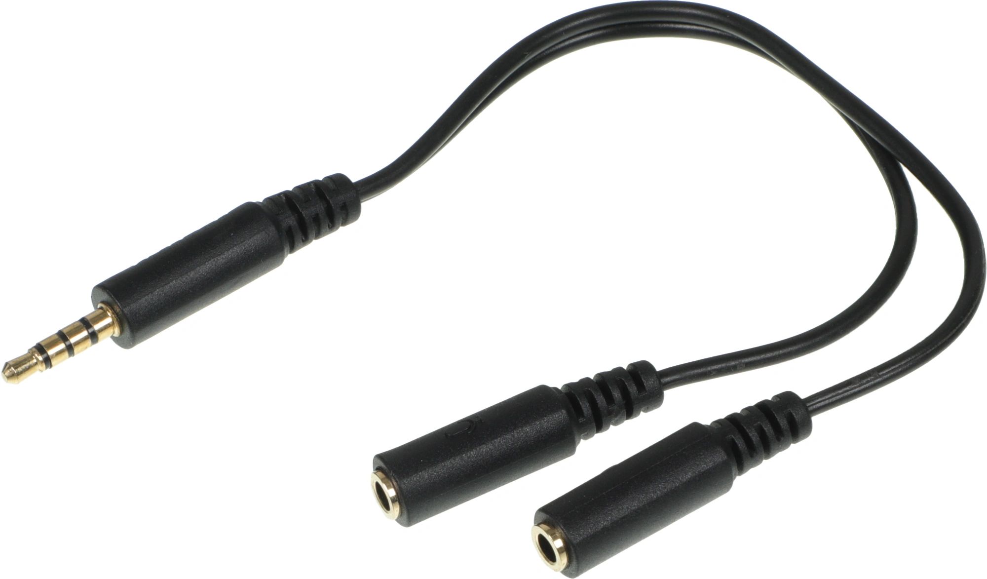 картинка Переходник A4Tech Jack 3.5(f) - 2xJack 3.5 0.2м черный (AD-3P) от магазина бытовой техники и электроники «Тантал»
