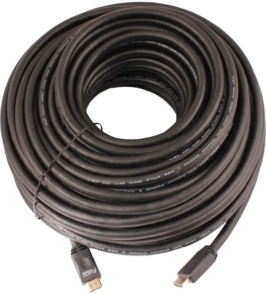 картинка Кабель Lazso HDMI - HDMI 35м черный (WH-111(35M)) от магазина бытовой техники и электроники «Тантал»