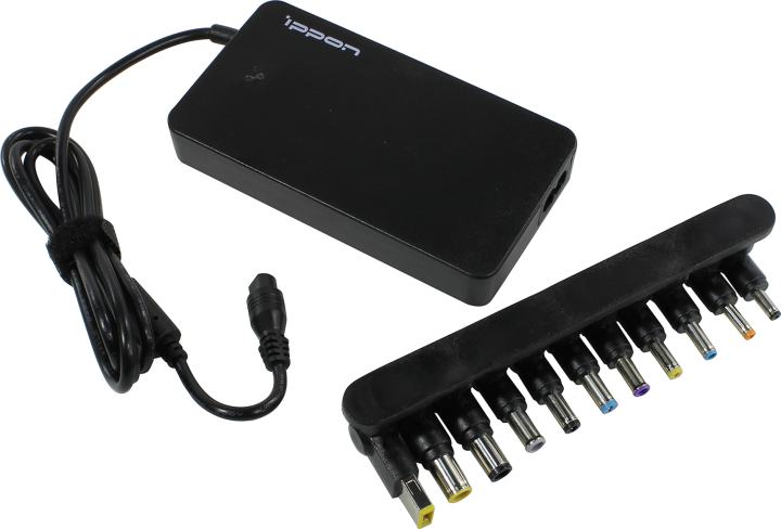 картинка Блок питания Ippon S65U автоматический 65W 15V-19.5V 11-connectors 3.5A 1xUSB 2.1A от бытовой электросети LED индикатор от магазина бытовой техники и электроники «Тантал»