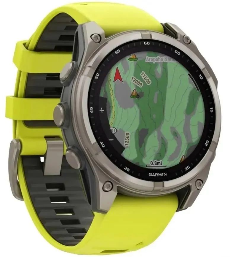 картинка Смарт-часы Garmin Fenix 8 Solar 1.4" 125-208мм серебристый/желтый (010-02907-21) от магазина бытовой техники и электроники «Тантал»
