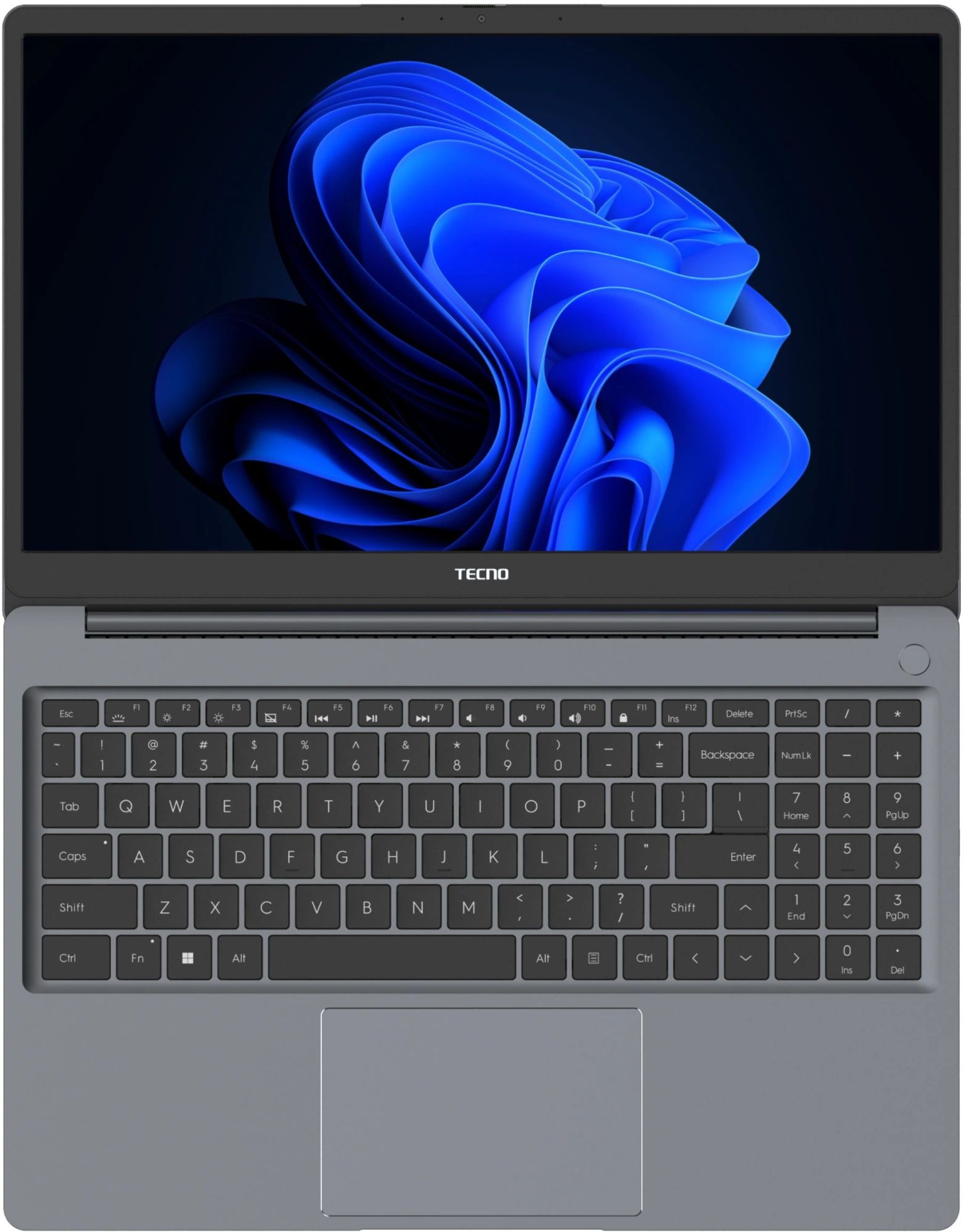 картинка Ноутбук 15.6" Tecno MegaBook K15SDA серый R5-7430U 16Gb/512Gb RadeonGr W11H (71005000257) от магазина бытовой техники и электроники «Тантал»
