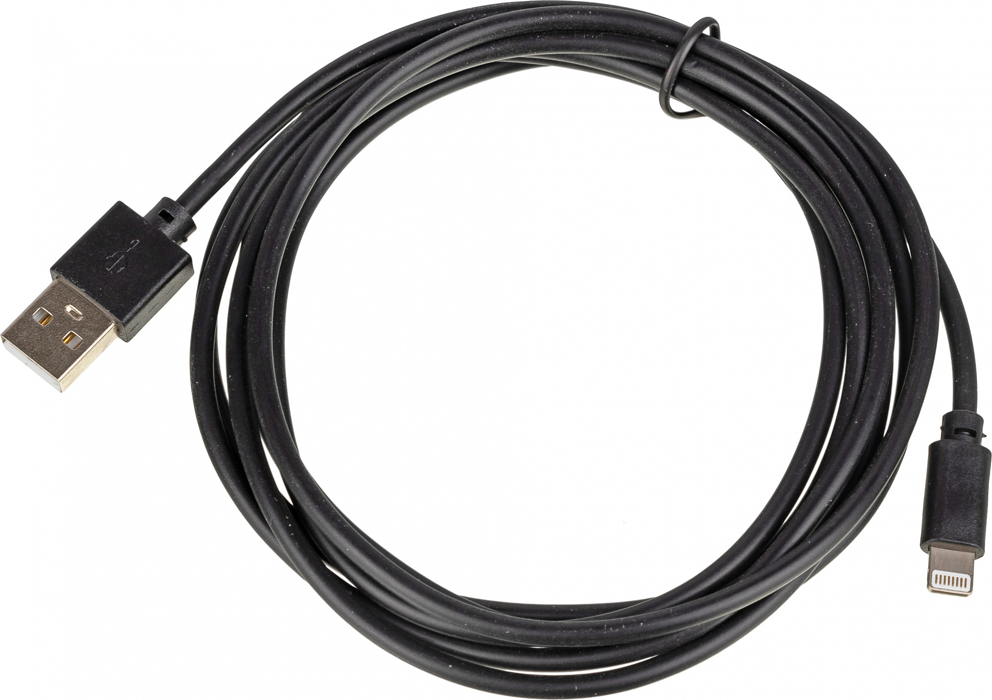 картинка Кабель USB (m)-Lightning (m) 2м черный от магазина бытовой техники и электроники «Тантал»