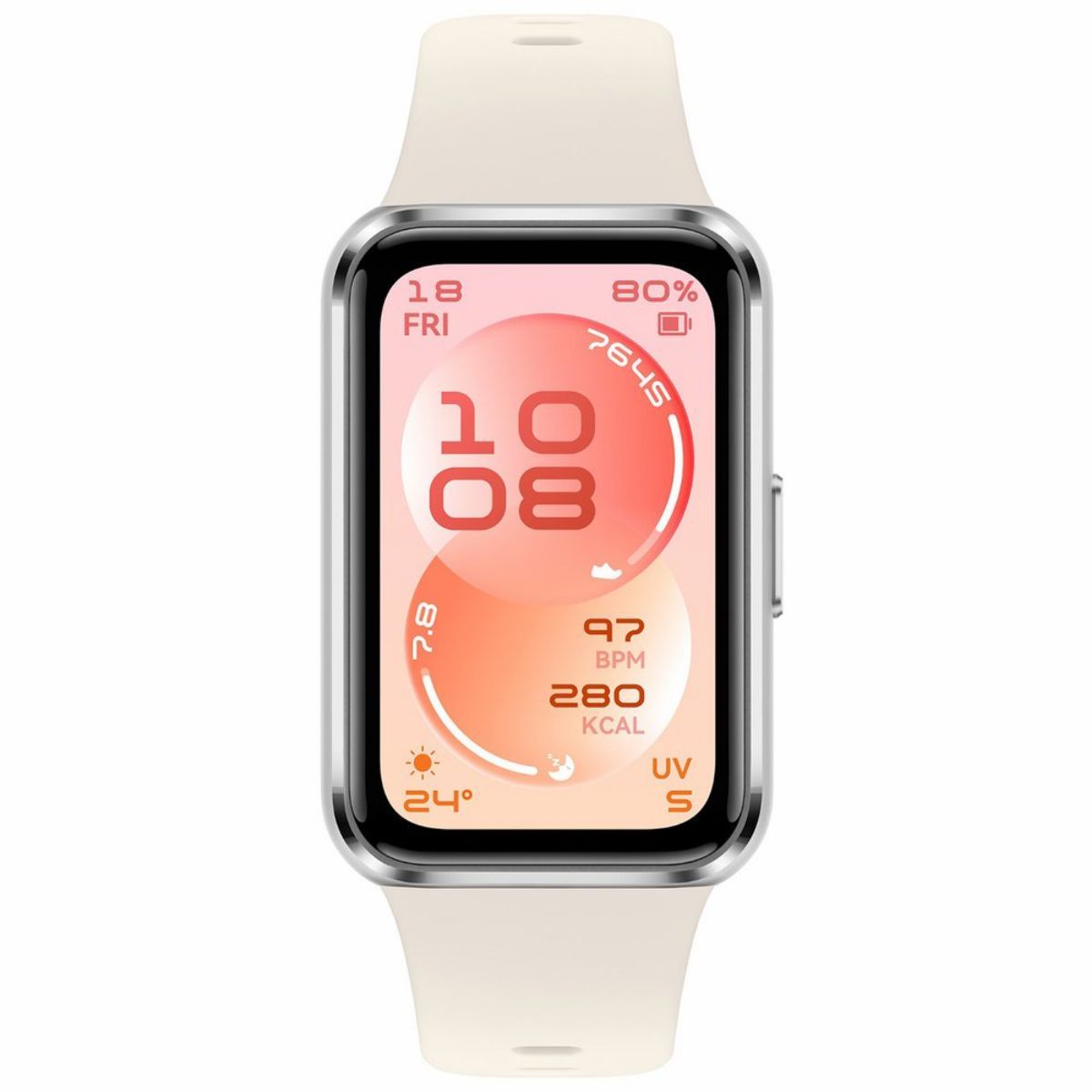 картинка Фитнес-браслет Huawei BAND 11 WHITE ALUM 55020GVC 1.62" 210мм серебристый/белый от магазина бытовой техники и электроники «Тантал»