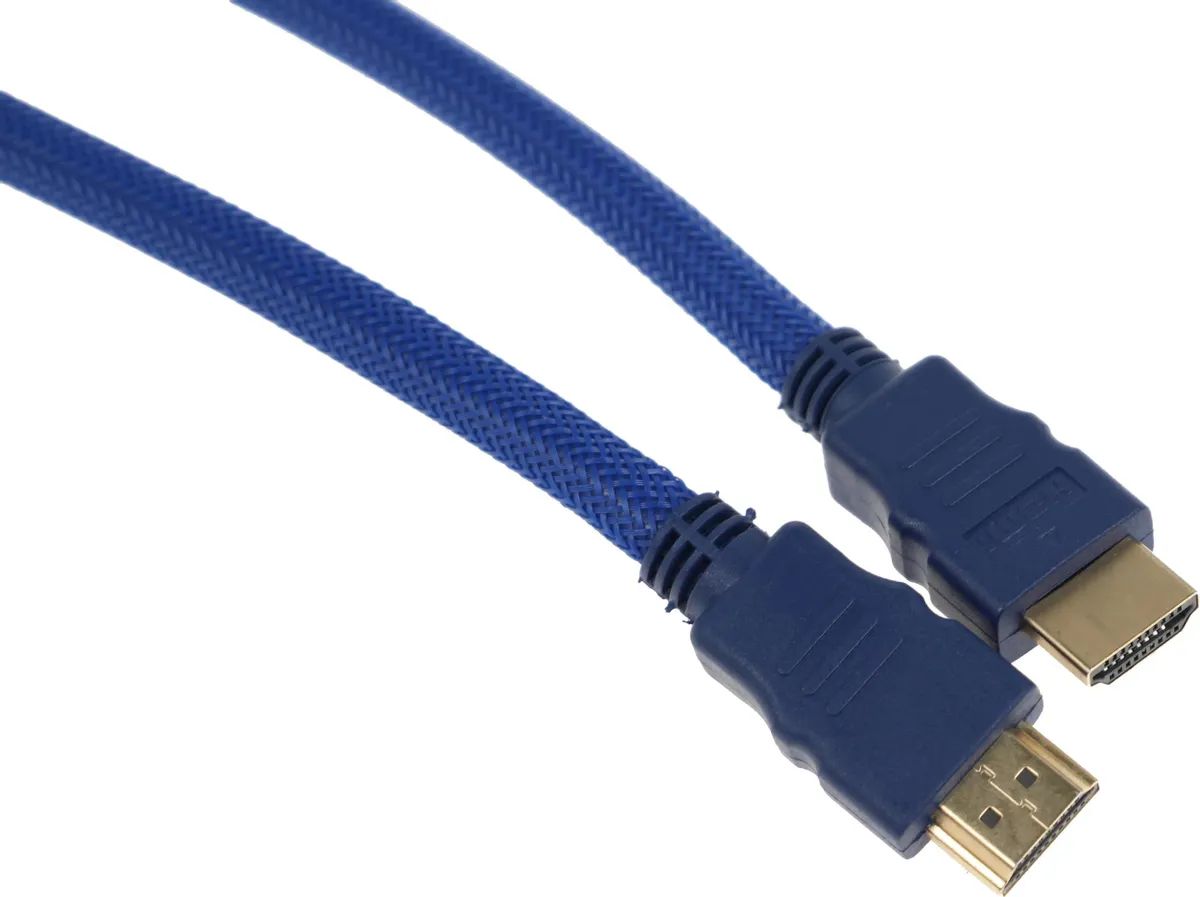 картинка Кабель HDMI - HDMI ферр.кольца 10м синий от магазина бытовой техники и электроники «Тантал»