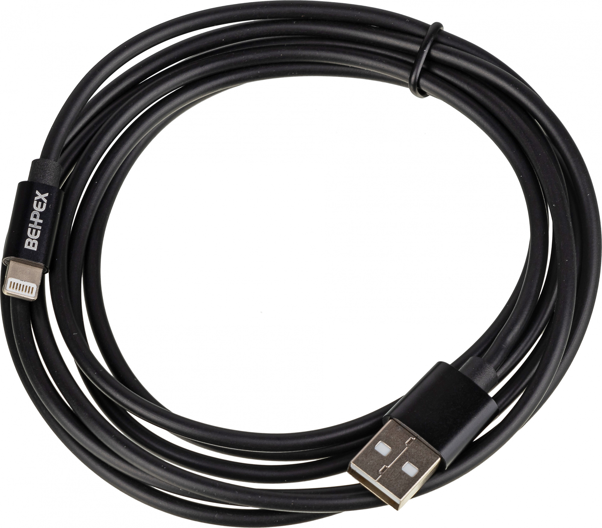 картинка Кабель USB (m)-Lightning (m) 2м черный от магазина бытовой техники и электроники «Тантал»