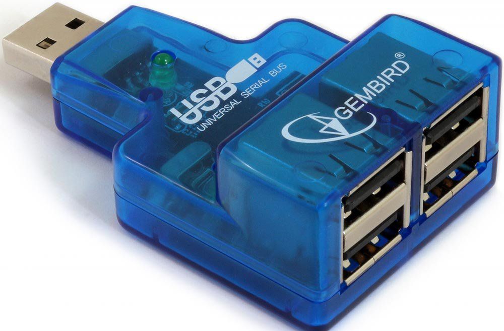 картинка Разветвитель USB 2.0 Gembird UHB-CN224 4порт. синий от магазина бытовой техники и электроники «Тантал»