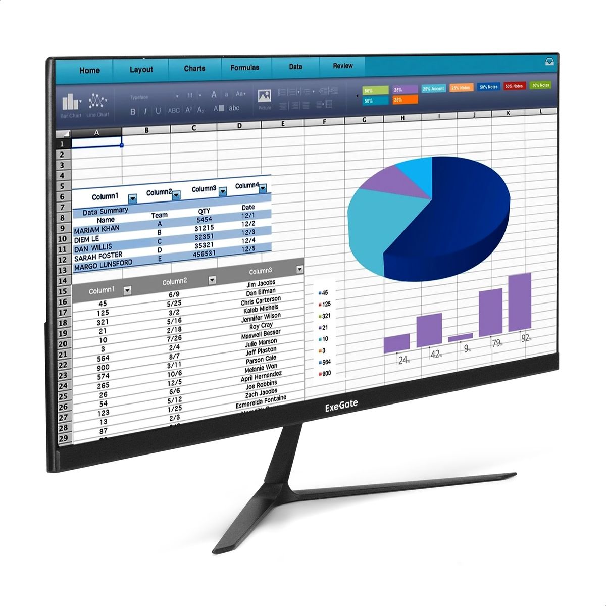 картинка Монитор 24.5" ExeGate SmartView EH1500TA черный IPS 1920x1080 75Гц (EX300410RUS) от магазина бытовой техники и электроники «Тантал»