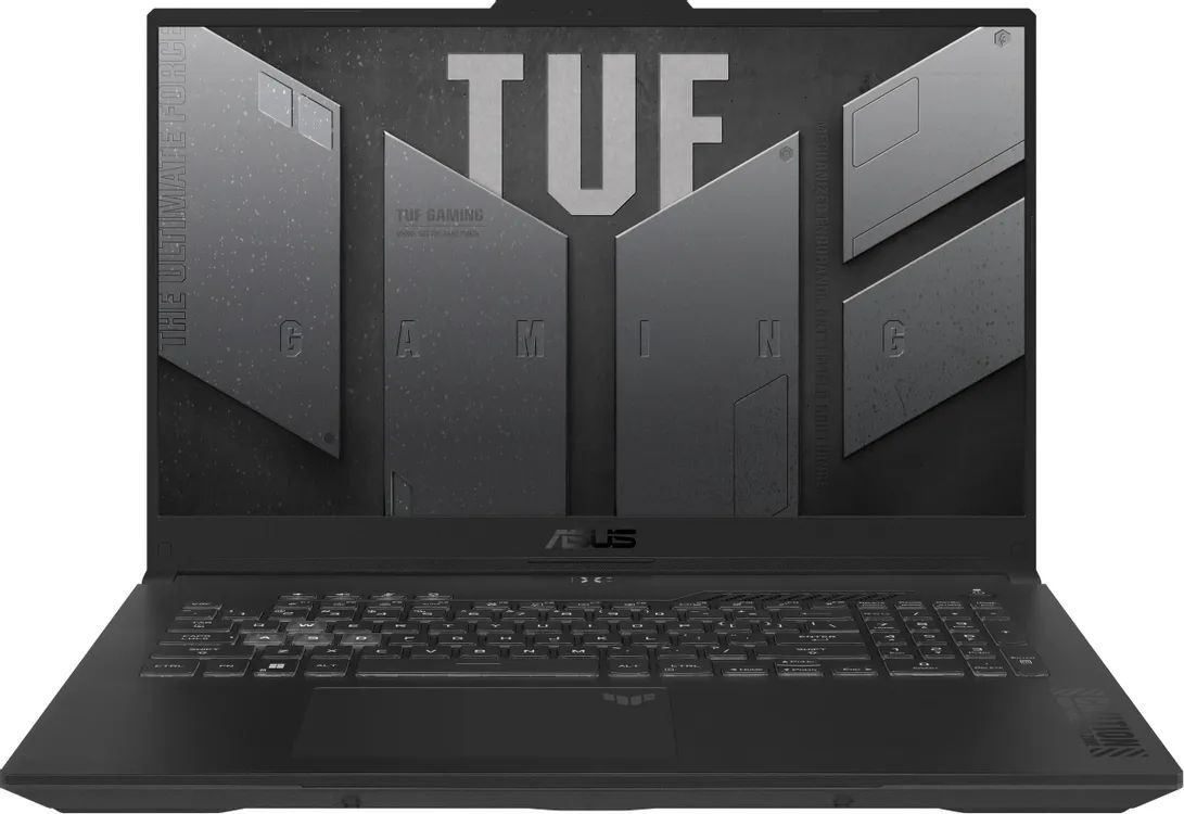 картинка Ноутбук 17.3" Asus TUF Gaming FA707NUQ-HX010 серый R7-170 16GB/512GB RTX4050 6GB noOS (90NR0QH5-M000D0) от магазина бытовой техники и электроники «Тантал»